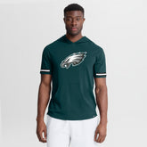 Fanatics Philadelphia Eagles Optimal Play Short Sleeve Hooded T-Shirt Midnight Green
