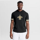 Fanatics New Orleans Saints Optimal Play Short Sleeve Hooded T-Shirt Black