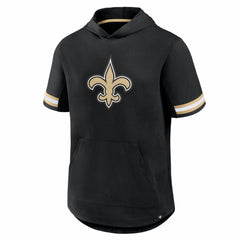 Fanatics New Orleans Saints Optimal Play Short Sleeve Hooded T-Shirt Black