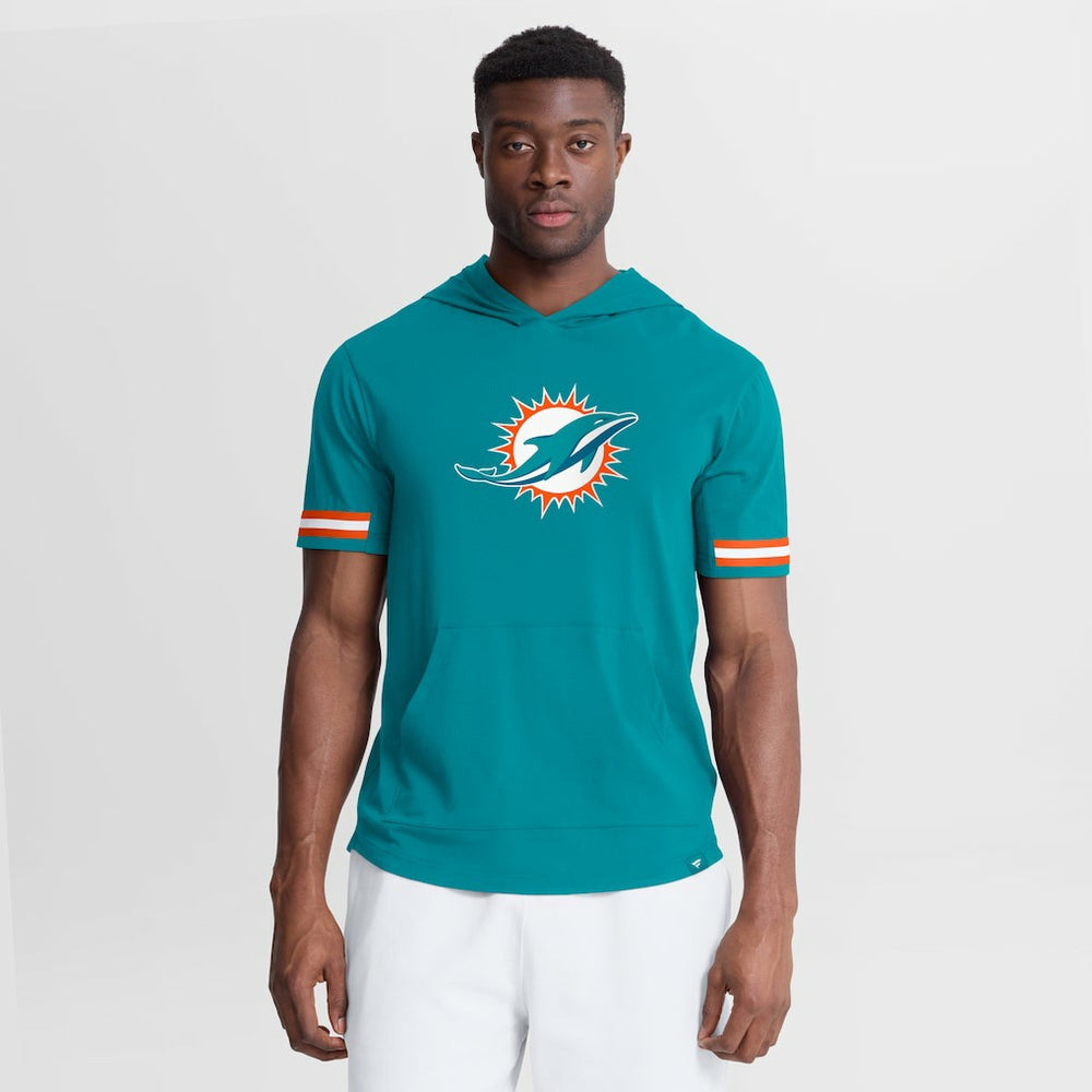Fanatics Miami Dolphins Optimal Play Short Sleeve Hooded T-Shirt Aqua