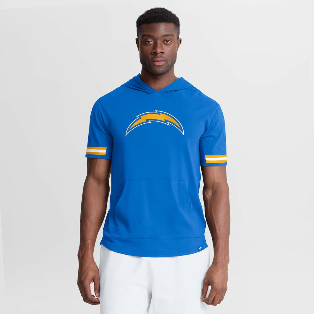 Fanatics Los Angeles Chargers Optimal Play Short Sleeve Hooded T-Shirt Powder Blue