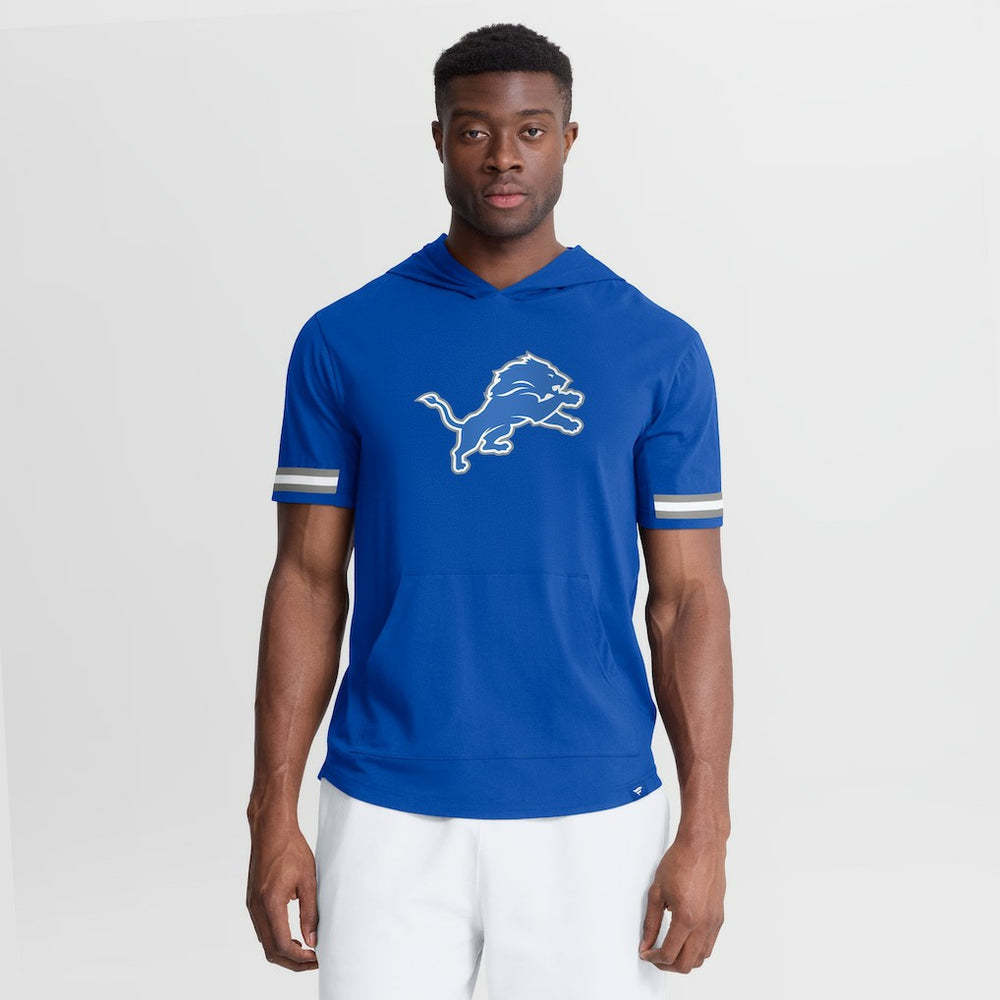 Fanatics Detroit Lions Optimal Play Short Sleeve Hooded T-Shirt Blue