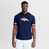 Fanatics Denver Broncos Optimal Play Short Sleeve Hooded T-Shirt Navy