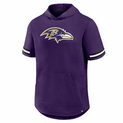 Fanatics Baltimore Ravens Optimal Play Short Sleeve Hooded T-Shirt Purple