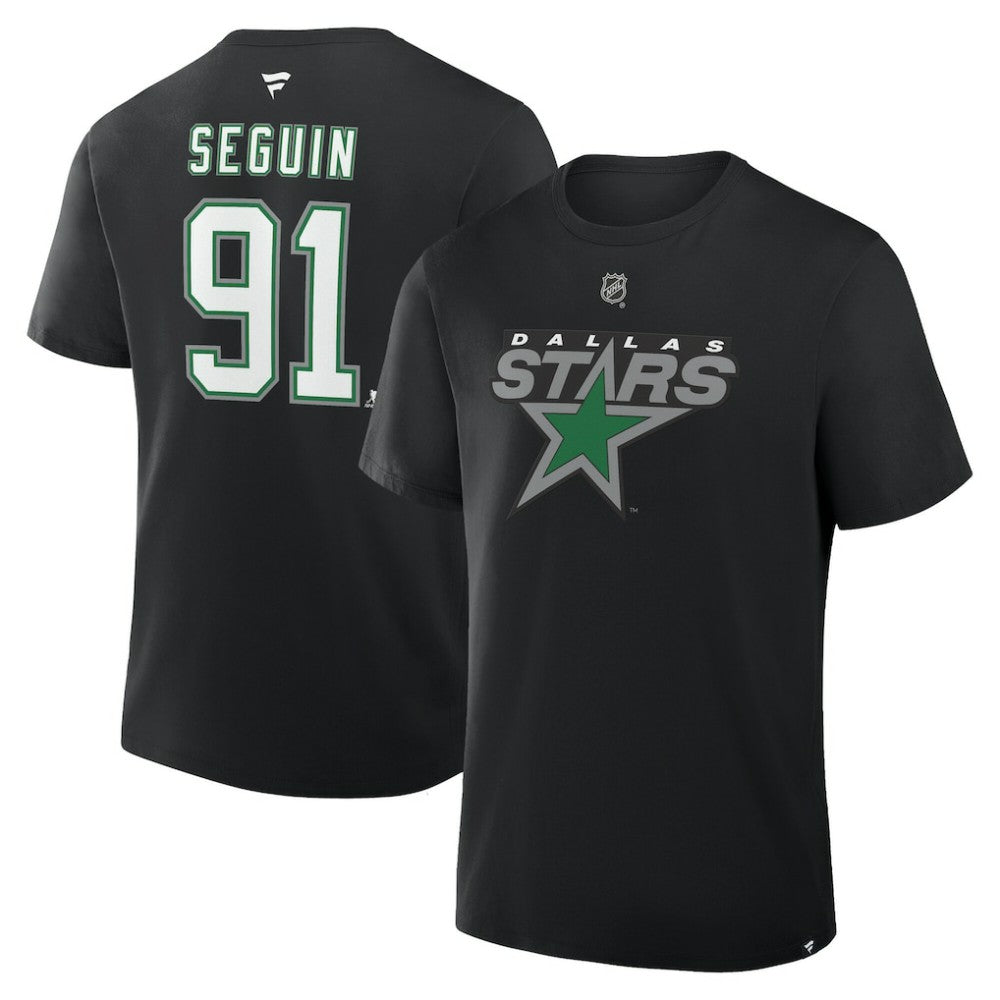 Tyler Seguin Dallas Stars Fanatics Authentic Stack Name & Number T-Shirt - Black - NHL 2001570367