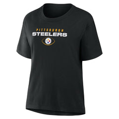 Fanatics Pittsburgh Steelers Women's Fade Legacy T-Shirt Black