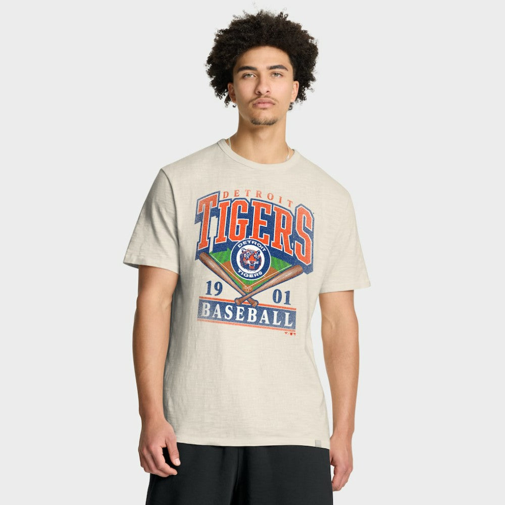 Detroit Tigers Fanatics Stadium Slub T-Shirt - Tan - Fanatics Discount