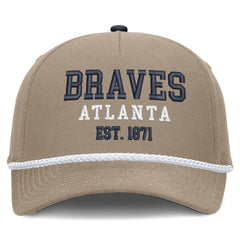 Atlanta Braves Nike Father's Day Rope Rise Adjustable Hat - Khaki - Nike Sale