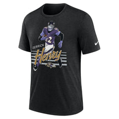 Nike Derrick Henry Baltimore Ravens Player Graphic T-Shirt Heather Black