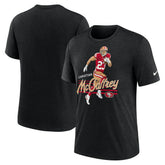 Nike Christian McCaffrey San Francisco 49ers Player Graphic T-Shirt Heather Black