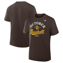 San Diego Padres Fanatics 2025 MLB Postseason Locker Room T-Shirt - Brown - Fanatics Sale