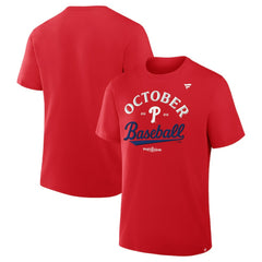 Philadelphia Phillies Fanatics 2025 MLB Postseason Locker Room T-Shirt - Red - Fanatics on Sale