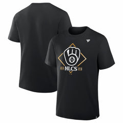 Milwaukee Brewers Fanatics 2025 National League Division Series Champions Locker Room T-Shirt - Black - Fanatics Online