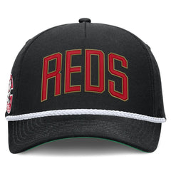 Cincinnati Reds Nike Cooperstown Collection Rise Adjustable Hat - Black - Nike Discount