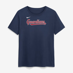 Cleveland Guardians Nike Women's Wordmark T-Shirt - Navy - Nike on Sale