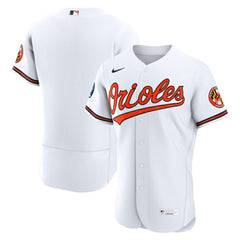 Baltimore Orioles Nike Home Sponsor Patch Authentic Jersey - White - Nike Online