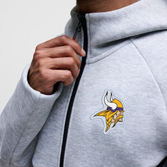 Nike Minnesota Vikings Tech Fleece Raglan Full-Zip Windrunner Hoodie Heather Gray