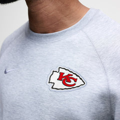 Nike Kansas City Chiefs Tech Fleece Raglan Sweatshirt Heather Gray