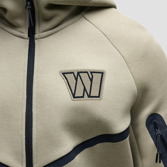 Nike Washington Commanders Tech Fleece Raglan Full-Zip Windrunner Hoodie Olive
