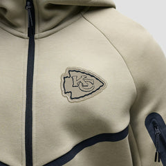 Nike Kansas City Chiefs Tech Fleece Raglan Full-Zip Windrunner Hoodie Olive