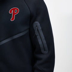 Philadelphia Phillies Nike Tech Fleece Raglan Full-Zip Windrunner Hoodie - Black - Nike on Sale