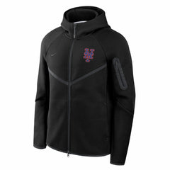 New York Mets Nike Tech Fleece Raglan Full-Zip Windrunner Hoodie - Black - Nike Discount