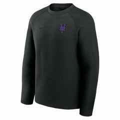 New York Mets Nike Tech Fleece Raglan Sweatshirt - Black - Nike Online