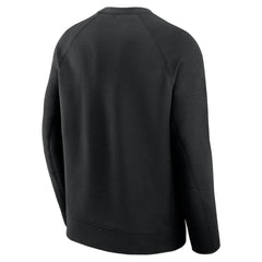 Atlanta Braves Nike Tech Fleece Raglan Sweatshirt - Black - Nike Lifestyle