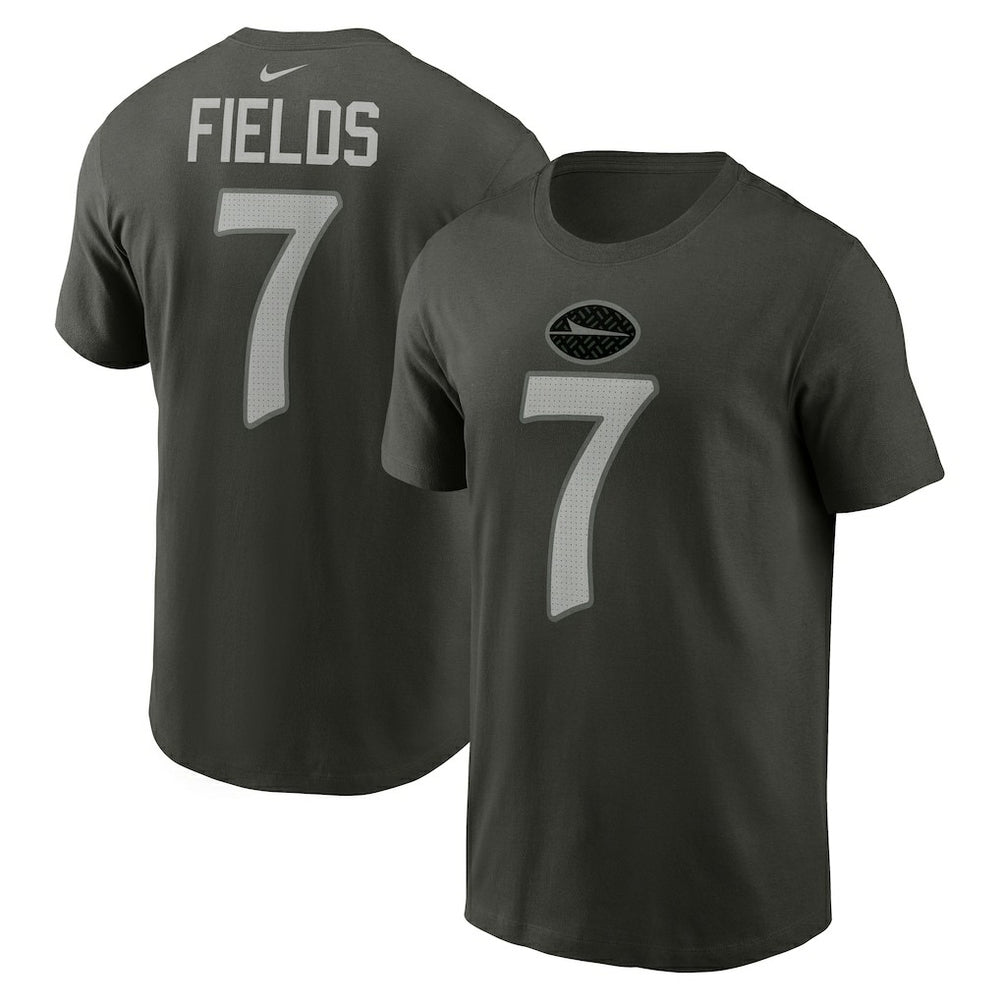 Nike Justin Fields New York Jets 2025 Rivalries Collection Player Name & Number T-Shirt Gotham Green