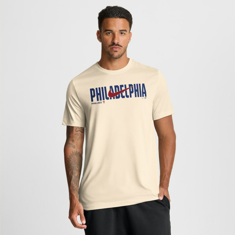 Philadelphia Phillies Nike Swoosh Legend Dri-FIT T-Shirt - Cream - Nike on Sale