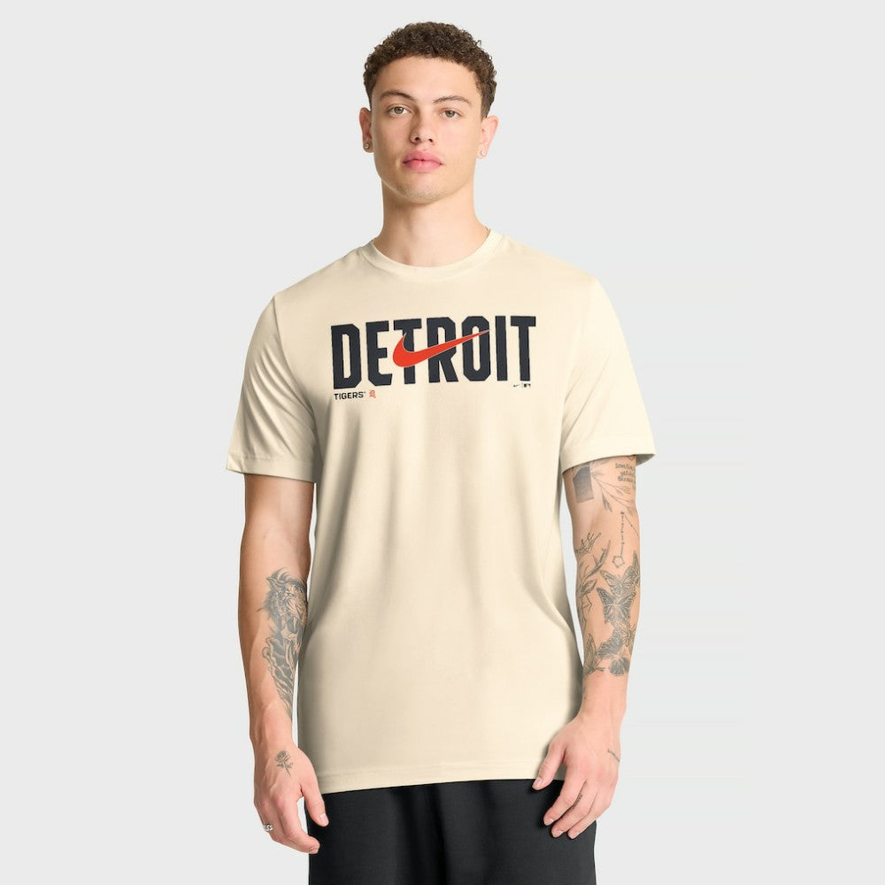 Detroit Tigers Nike Swoosh Legend Dri-FIT T-Shirt - Cream - Nike Sale