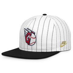 Cleveland Guardians Nike Cooperstown Collection Pro Adjustable Hat - White/Black - Nike Lifestyle