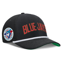 Toronto Blue Jays Nike Cooperstown Collection Rise Adjustable Hat - Black - Nike Lifestyle