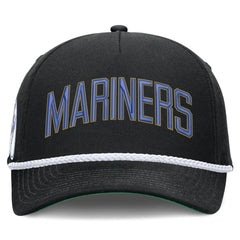 Seattle Mariners Nike Cooperstown Collection Rise Adjustable Hat - Black - Nike on Sale