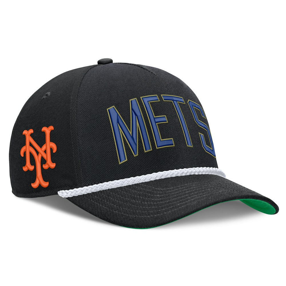 New York Mets Nike Cooperstown Collection Rise Adjustable Hat - Black - Nike on Sale