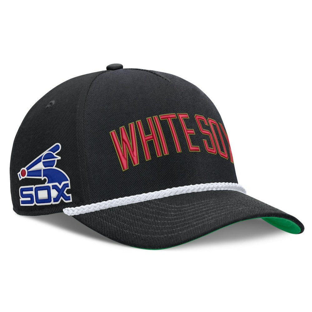 Chicago White Sox Nike Cooperstown Collection Rise Adjustable Hat - Black - Nike Discount