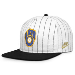 Milwaukee Brewers Nike Cooperstown Collection Pro Adjustable Hat - White/Black - Nike Sale