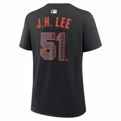 Jung Hoo Lee San Francisco Giants Nike Women's Alternate Name & Number T-Shirt - Black - Nike Lifestyle