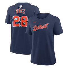 Javier Báez Detroit Tigers Nike Women's Alternate Name & Number T-Shirt - Navy - Nike Online