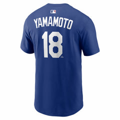 Yoshinobu Yamamoto Los Angeles Dodgers Nike Alternate Name & Number T-Shirt - Royal - Nike Discount