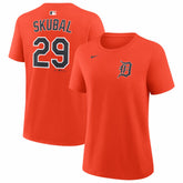 Tarik Skubal Detroit Tigers Nike Women's Name & Number T-Shirt - Orange - Nike Sale