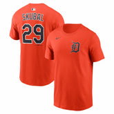 Tarik Skubal Detroit Tigers Nike Name & Number T-Shirt - Orange - Nike Sale