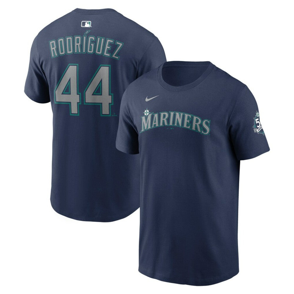 Julio Rodríguez Seattle Mariners Nike 50th Season Name & Number T-Shirt - Navy - Nike Discount
