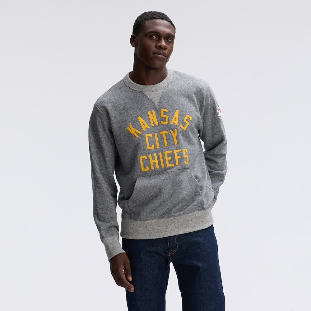 Fanatics Kansas City Chiefs IconicFleece Pocket Sweatshirt Athletic Heather Gray