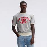 Fanatics San Francisco 49ers IconicFleece Short Sleeve Sweatshirt Heather Gray