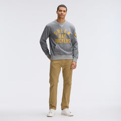 Fanatics Green Bay Packers IconicFleece Pocket Sweatshirt Athletic Heather Gray