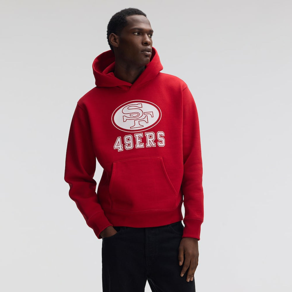 Fanatics San Francisco 49ers IconicFleece Flocked Hoodie Scarlet