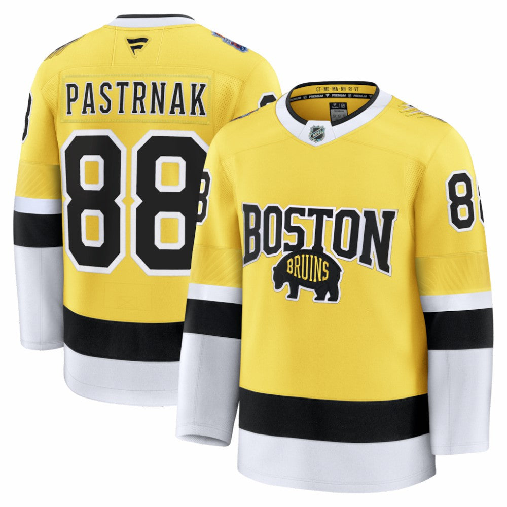 David Pastrnak Boston Bruins Fanatics 2026 NHL Stadium Series Premium Jersey - Gold - NHL 2001644557