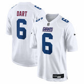 Nike Jaxson Dart New York Giants Fashion Game Jersey Tundra White