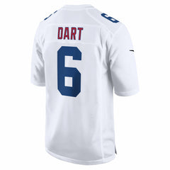 Nike Jaxson Dart New York Giants Fashion Game Jersey Tundra White